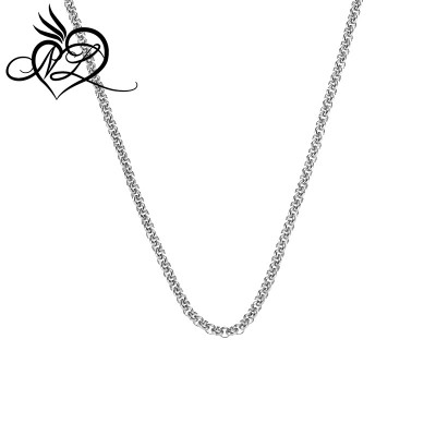 Loordon Jewelry stainless steel round box chain necklace