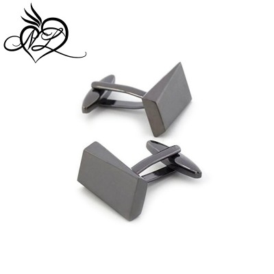 Matte Black Finish Cufflinks for Men Stainless Steel Wedding Business Classic Shirt