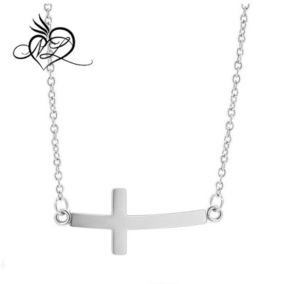 Cross Necklaces & Pendants For Women/Men 4 Colors Mini Charm Stainless Steel Silver Plate Cross Pendant