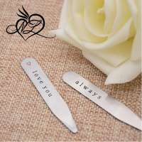 Stainless Steel Collar Stays Gift For Him 2.5 Inch Custom Gift