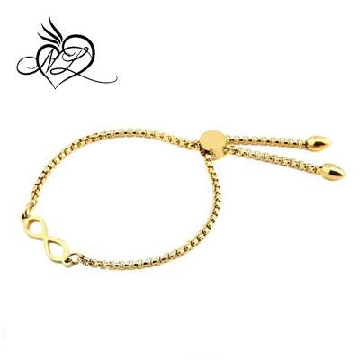 Ladies Elegant Stainless Steel Infinity Love Valentine Anniversary Link Bracelet