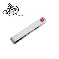 Be Mine Red Heart Love Hidden Message Tie Bar