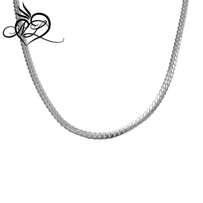 Loordon Jewelry Stainless Steel Wide Curb Chain Necklace